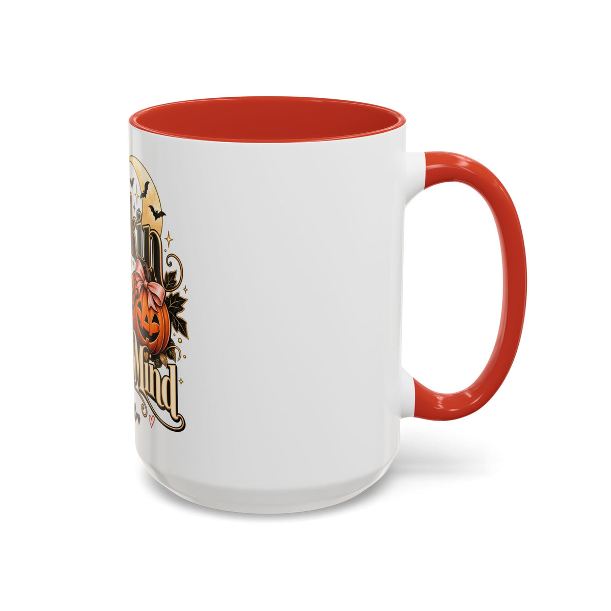 Pumpkin Spice & Peace of Mind Accent Mug — Fall Coffee Cup (15oz) product image
