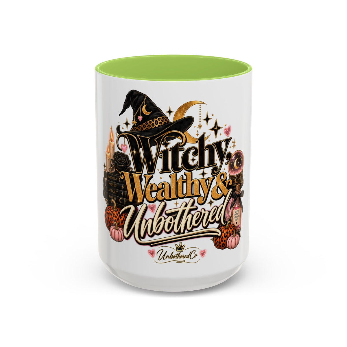 Witchy, Wealthy & Unbothered Accent Mug — Witch Coffee Cup (15oz) product image