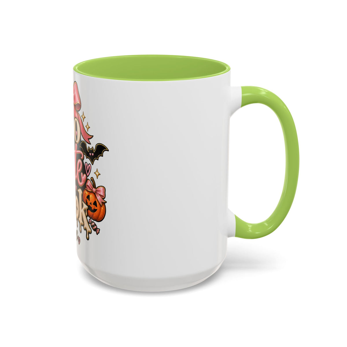 Too Cute to Spook Accent Mug — Halloween Ghost Coffee Cup (15oz) product image