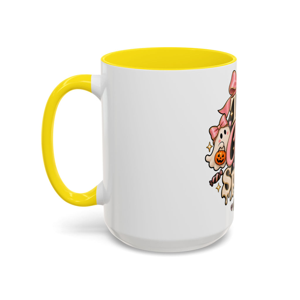 Too Cute to Spook Accent Mug — Halloween Ghost Coffee Cup (15oz) product image