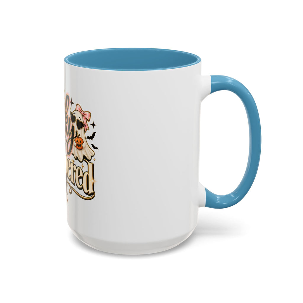 Spooky But Unbothered Coffee Mug — Halloween Ghost Accent Mug (11/15oz) product image