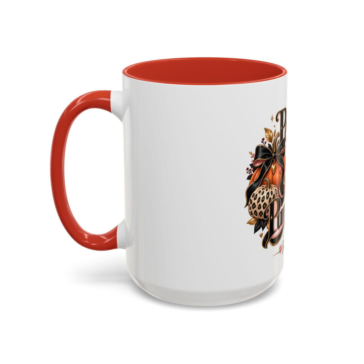 Accent Coffee Mug — "Peace, Love & Pumpkins" Fall Pumpkin Coffee Mug product image