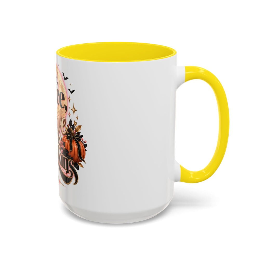 Accent Coffee Mug — "Peace, Love & Pumpkins" Fall Pumpkin Coffee Mug product image