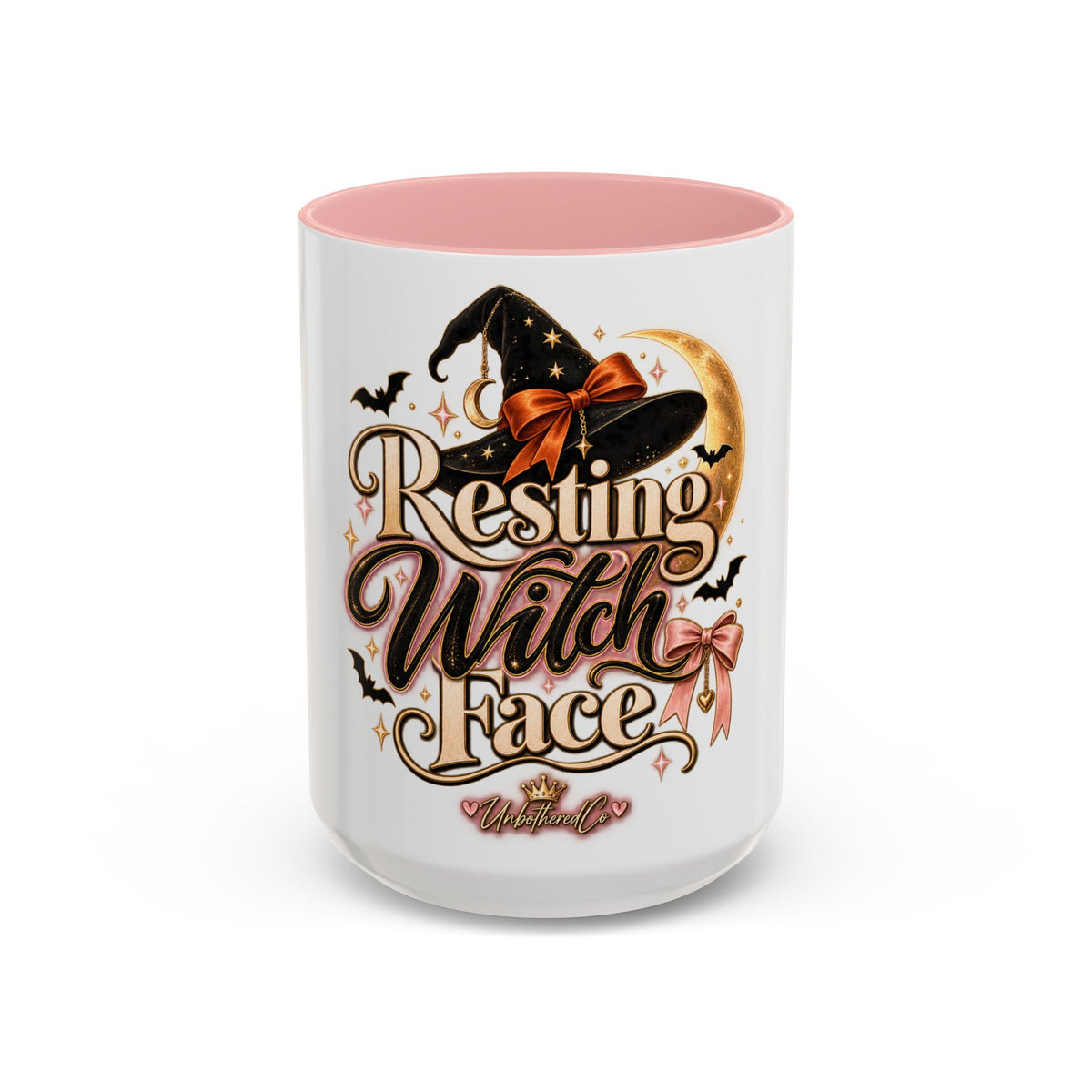 Resting Witch Face Accent Mug — Halloween Witch Coffee Cup (15oz) product image