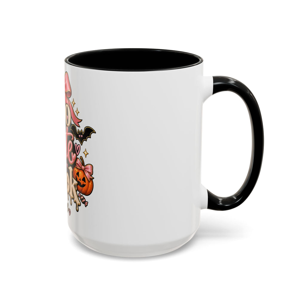 Too Cute to Spook Accent Mug — Halloween Ghost Coffee Cup (15oz) product image