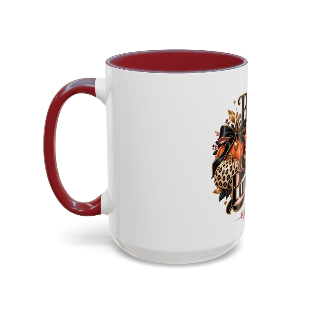 Accent Coffee Mug — "Peace, Love & Pumpkins" Fall Pumpkin Coffee Mug product image