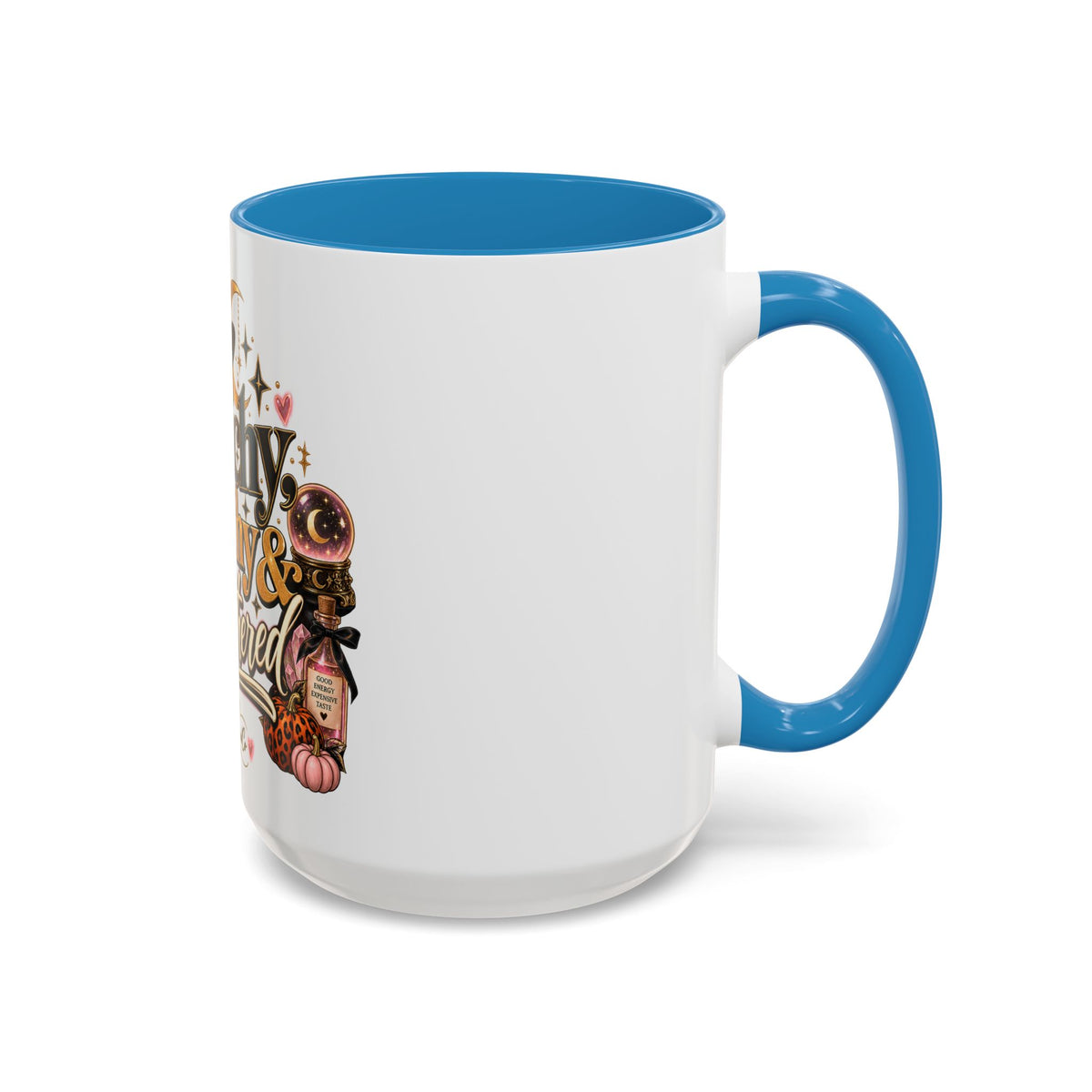 Witchy, Wealthy & Unbothered Accent Mug — Witch Coffee Cup (15oz) product image