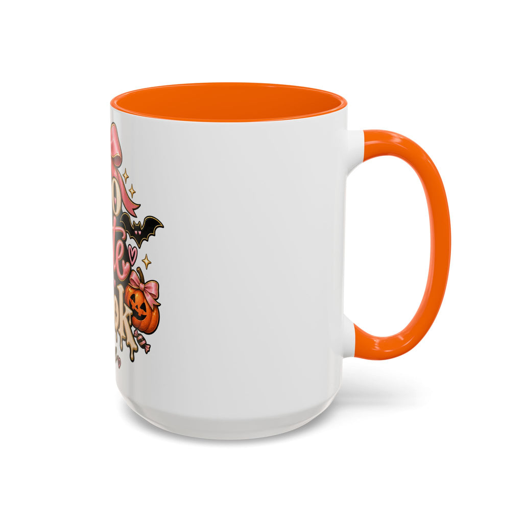 Too Cute to Spook Accent Mug — Halloween Ghost Coffee Cup (15oz) product image