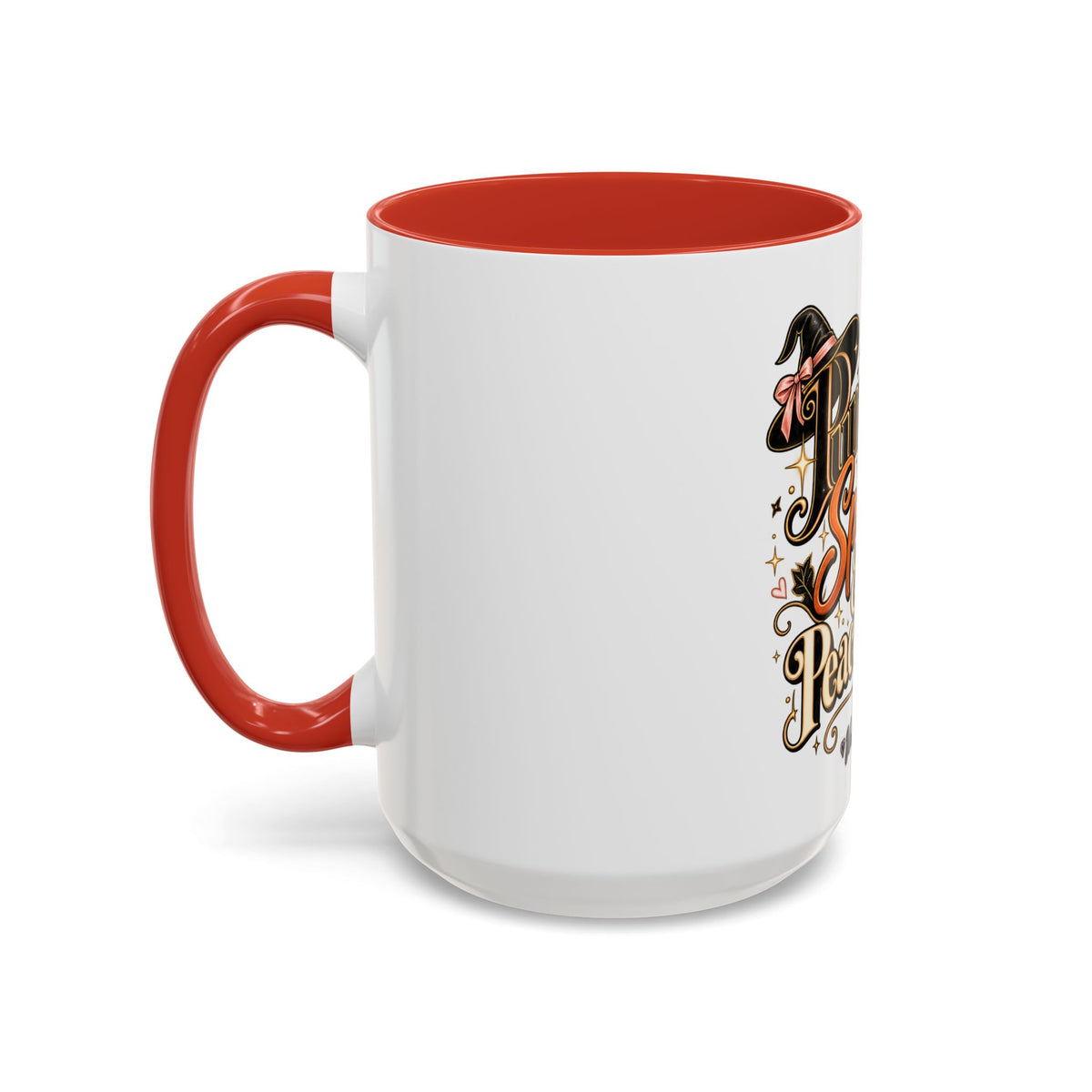 Pumpkin Spice & Peace of Mind Accent Mug — Fall Coffee Cup (15oz) product image