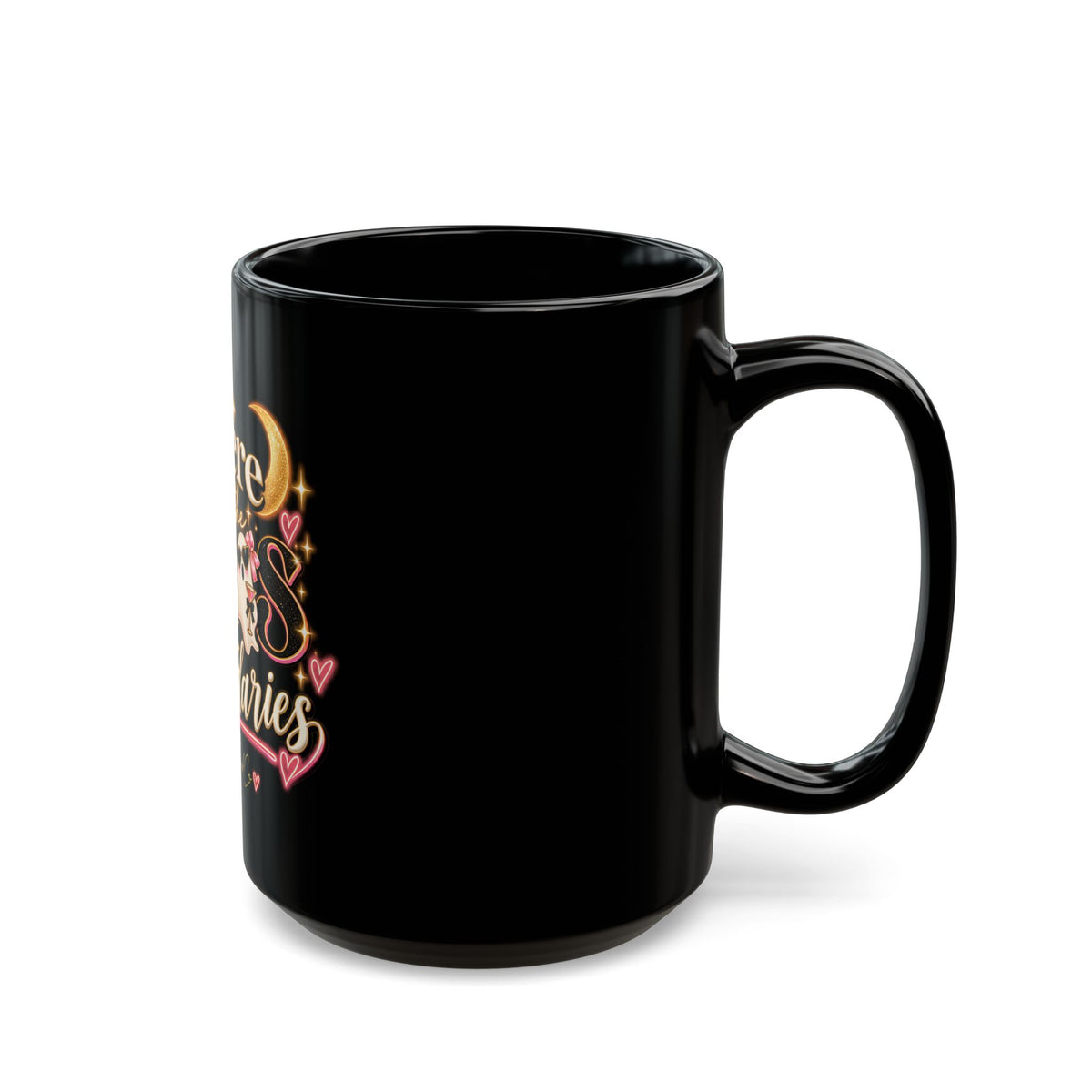 Here for the Boos & Boundaries Black Mug — Halloween Ghost Cup (15oz) product image
