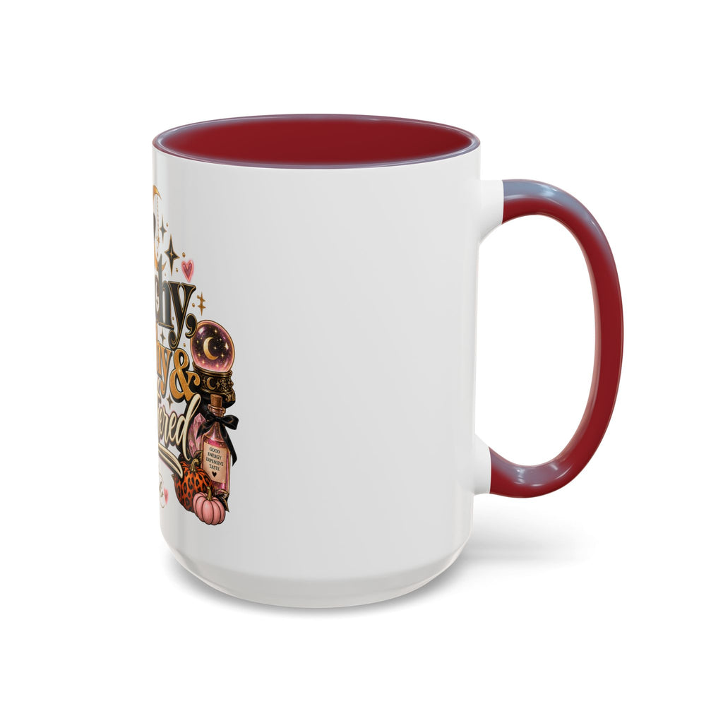 Witchy, Wealthy & Unbothered Accent Mug — Witch Coffee Cup (15oz) product image