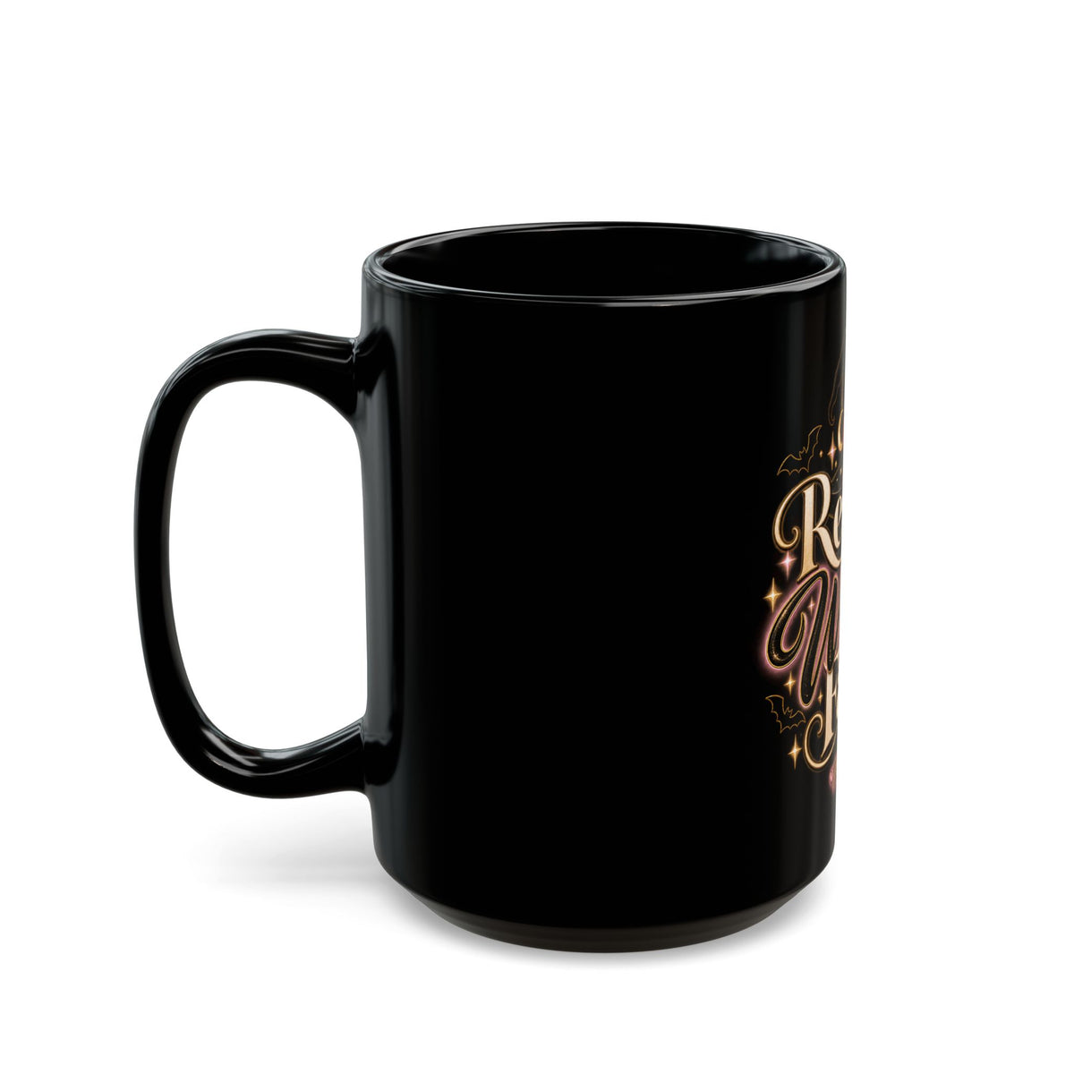 Resting Witch Face Black Mug — Funny Halloween Coffee Cup (11oz & 15oz) product image