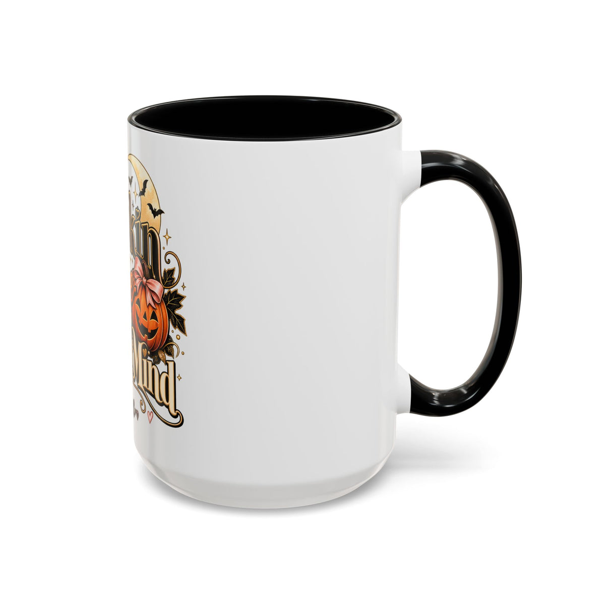 Pumpkin Spice & Peace of Mind Accent Mug — Fall Coffee Cup (15oz) product image