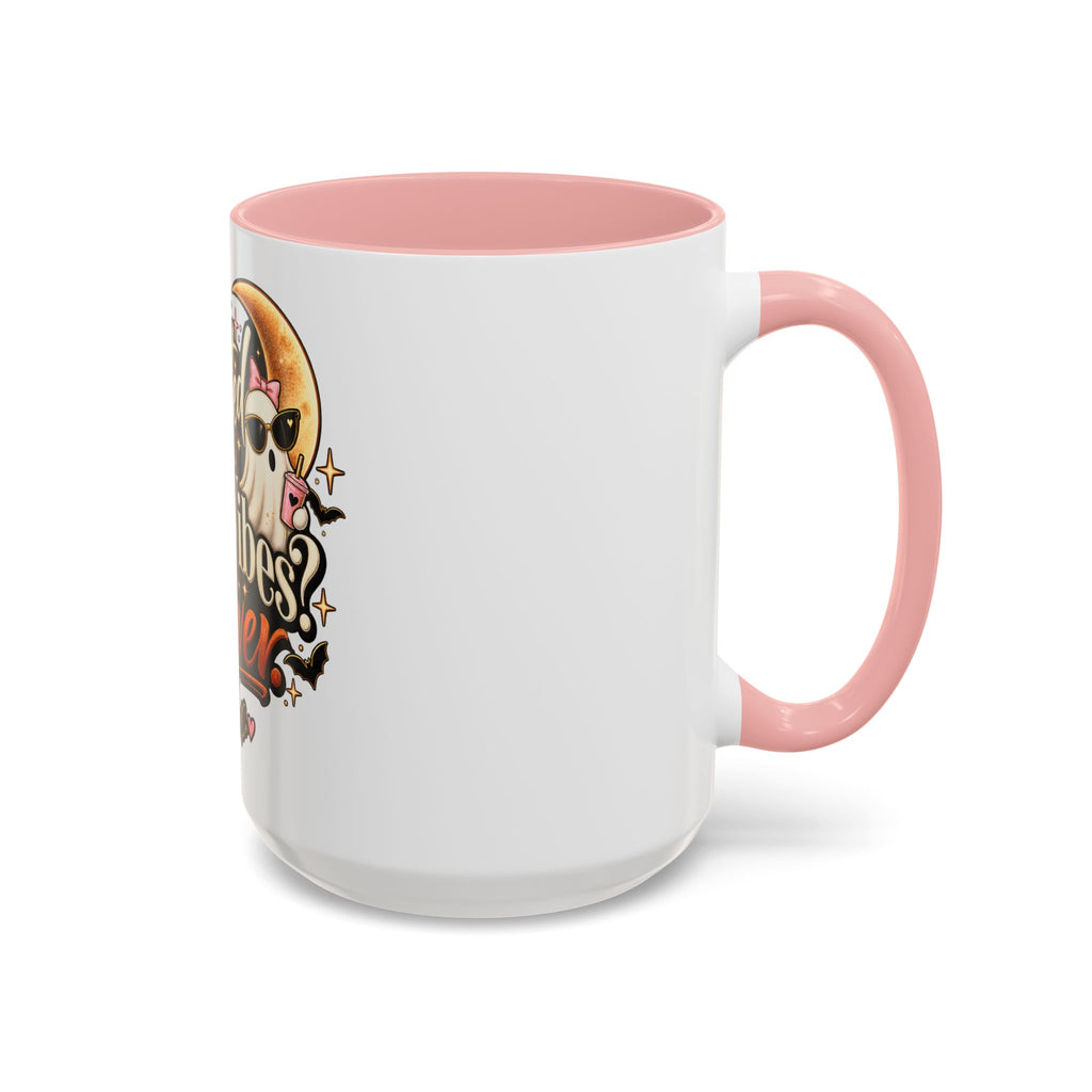 Haunted by Bad Vibes Never Mug — Halloween Cute Skull & Moon Coffee Cup (11/15oz) product image