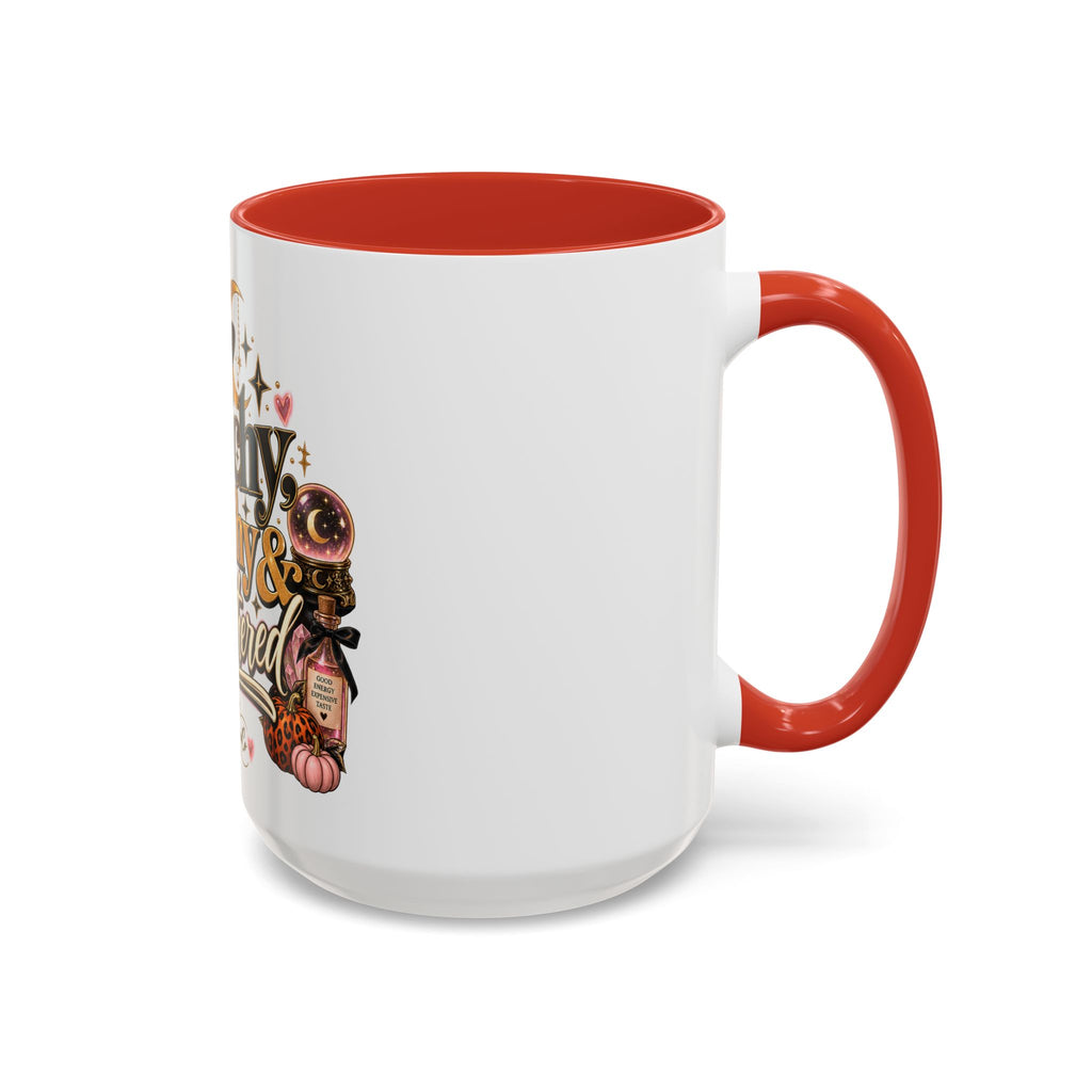 Witchy, Wealthy & Unbothered Accent Mug — Witch Coffee Cup (15oz) product image