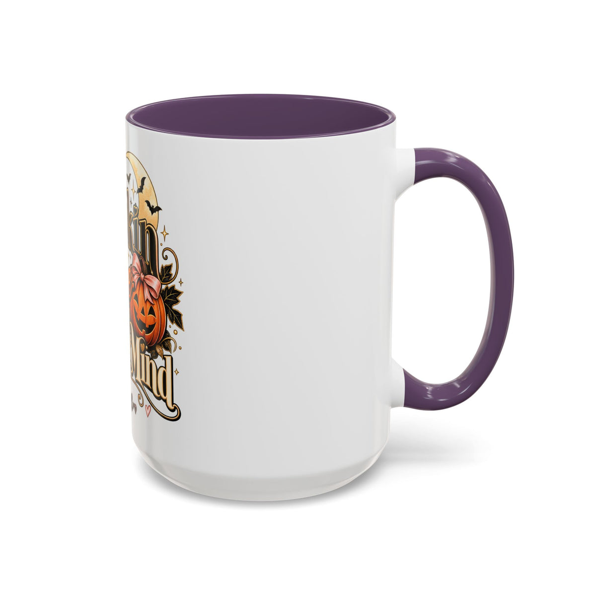 Pumpkin Spice & Peace of Mind Accent Mug — Fall Coffee Cup (15oz) product image